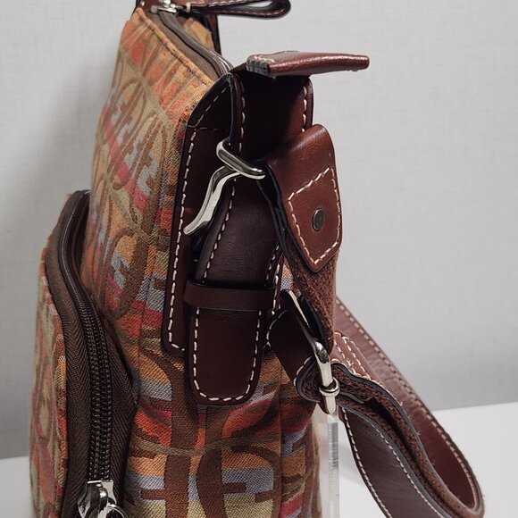 Fossil Canvas Crossbody / Shoulder Bag Purse - Picture 4 of 13